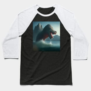 AI generated Sea Groundhog creature nightmare Baseball T-Shirt